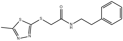 2-[(5-methyl-1,3,4-thiadiazol-2-yl)sulfanyl]-N-(2-phenylethyl)acetamide Struktur