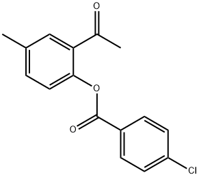 2-acetyl-4-methylphenyl 4-chlorobenzoate Struktur