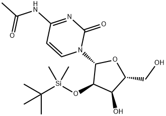 N-乙?；?2'-O-[(叔丁基)二甲基硅烷基]胞苷 結(jié)構(gòu)式