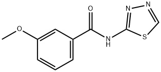 3-methoxy-N-(1,3,4-thiadiazol-2-yl)benzamide Struktur