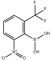 2-Trifluoromethyl-6-nitrophenylboronic acid Struktur