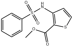 methyl 3-(phenylsulfonamido)thiophene-2-carboxylate Struktur