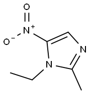 1-ethyl-2-methyl-5-nitro-1H-imidazole Struktur