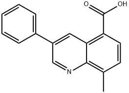 8-Methyl-3-phenylquinoline-5-carboxylic acid Struktur