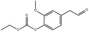 Ethyl (2-methoxy-4-(2-oxoethyl)phenyl) carbonate Struktur