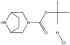 3,8-Diazabicyclo[3.2.1]octane-3-carboxylic acid, 1,1-dimethylethyl ester, hydrochloride Struktur