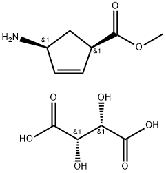 (1R,4S) Methyl 4-aminocyclopent-2-ene-1-carboxylate D-tartrate Struktur