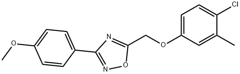 5-[(4-chloro-3-methylphenoxy)methyl]-3-(4-methoxyphenyl)-1,2,4-oxadiazole Struktur