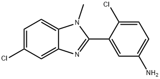 4-Chloro-3-(5-chloro-1-methyl-1H-benzo[d]imidazol-2-yl)aniline Struktur