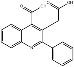 4-carboxy-2-phenyl-3-quinolineacetic acid Struktur