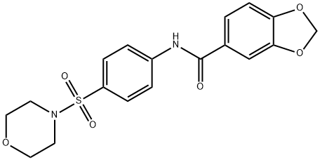 N-[4-(morpholin-4-ylsulfonyl)phenyl]-1,3-benzodioxole-5-carboxamide Struktur