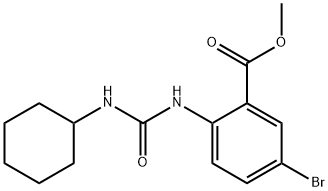 methyl 5-bromo-2-[(cyclohexylcarbamoyl)amino]benzoate Struktur