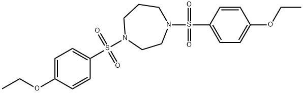 1,4-bis[(4-ethoxyphenyl)sulfonyl]-1,4-diazepane Struktur