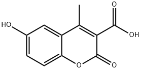 6-Hydroxy-4-methyl-2-oxo-2H-1-benzopyran-3-carboxylic acid Struktur