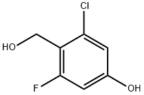 3-chloro-5-fluoro-4-(hydroxymethyl)phenol Struktur