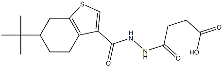 4-(2-(6-(tert-butyl)-4,5,6,7-tetrahydrobenzo[b]thiophene-3-carbonyl)hydrazinyl)-4-oxobutanoic acid Struktur