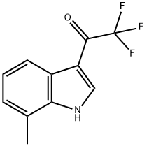 2,2,2-Trifluoro-1-(7-methyl-3-indolyl)ethanone Struktur