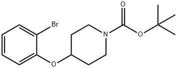 tert-butyl 4-(2-bromophenoxy)piperidine-1-carboxylate Struktur