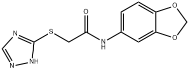 N-(1,3-benzodioxol-5-yl)-2-(4H-1,2,4-triazol-3-ylsulfanyl)acetamide Struktur