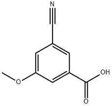 3-cyano-5-methoxybenzoic acid Struktur