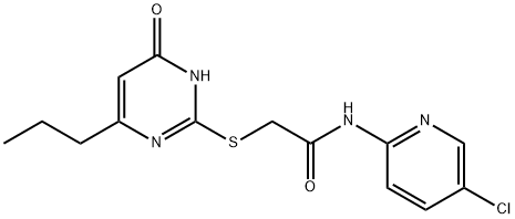 N-(5-chloropyridin-2-yl)-2-[(4-hydroxy-6-propylpyrimidin-2-yl)sulfanyl]acetamide Struktur