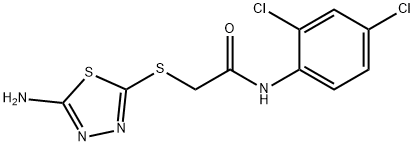 2-[(5-amino-1,3,4-thiadiazol-2-yl)sulfanyl]-N-(2,4-dichlorophenyl)acetamide Struktur