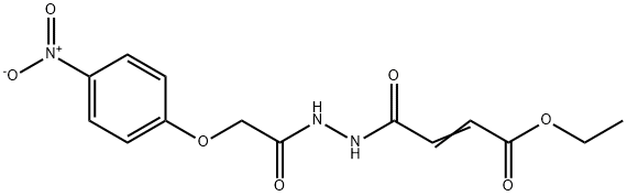 ethyl (2E)-4-{2-[(4-nitrophenoxy)acetyl]hydrazinyl}-4-oxobut-2-enoate Struktur