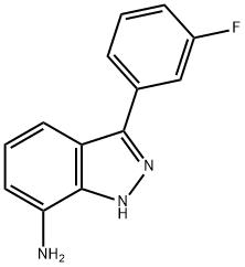 3-(3-Fluorophenyl)-1H-indazol-7-amine Struktur