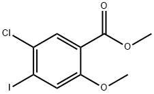 5-Chloro-4-iodo-2-methoxy-benzoic acid methyl ester Struktur