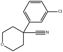 4-(3-chlorophenyl)-tetrahydro-2H-pyran-4-carbonitrile Struktur