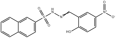 (E)-N'-(2-hydroxy-5-nitrobenzylidene)naphthalene-2-sulfonohydrazide Struktur