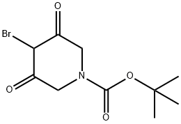 tert-butyl 4-bromo-3,5-dioxopiperidine-1-carboxylate Struktur