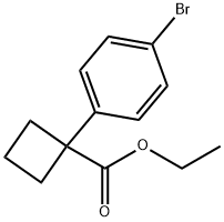 Cyclobutanecarboxylic acid, 1-(4-bromophenyl)-, ethyl ester Struktur