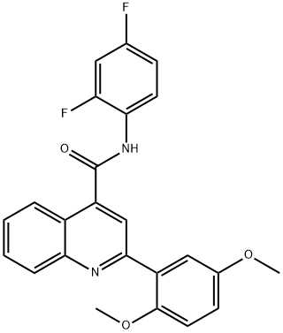 N-(2,4-difluorophenyl)-2-(2,5-dimethoxyphenyl)-4-quinolinecarboxamide Structure