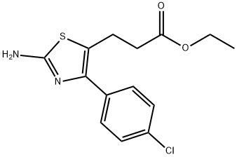 Ethyl 3-(2-amino-4-(4-chlorophenyl)thiazol-5-yl)propanoate Struktur