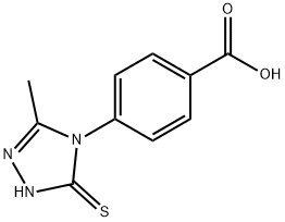 4-(3-mercapto-5-methyl-4H-1,2,4-triazol-4-yl)benzoic acid Struktur