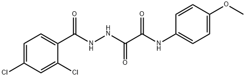 2-[2-(2,4-dichlorobenzoyl)hydrazino]-N-(4-methoxyphenyl)-2-oxoacetamide Struktur