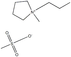 Pyrrolidinium, 1-methyl-1-propyl-, methanesulfonate
 Struktur