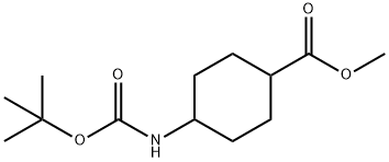 methyl 4-(tert-butoxycarbonylamino)cyclohexanecarboxylate Struktur