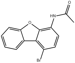 1-Brom-4-acetamidodibenzofuran Struktur