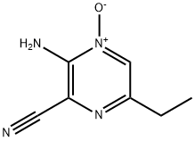 2-Pyrazinecarbonitrile , 3-amino-6-ethyl-, 4-oxide Struktur