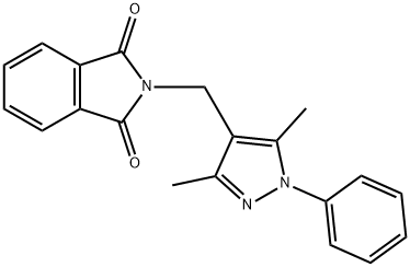 2-((3,5-dimethyl-1-phenyl-1H-pyrazol-4-yl)methyl)isoindoline-1,3-dione Struktur