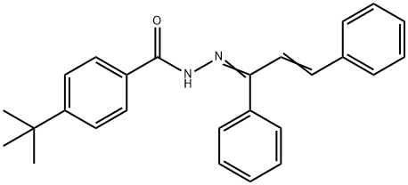 4-tert-butyl-N'-(1,3-diphenyl-2-propen-1-ylidene)benzohydrazide Struktur