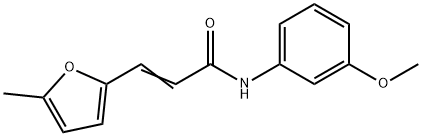 N-(3-methoxyphenyl)-3-(5-methyl-2-furyl)acrylamide Struktur