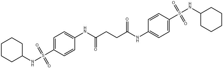 N,N'-bis{4-[(cyclohexylamino)sulfonyl]phenyl}succinamide Struktur