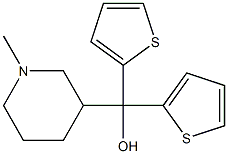 (1-methylpiperidin-3-yl)di(thiophen-2-yl)methanol Struktur