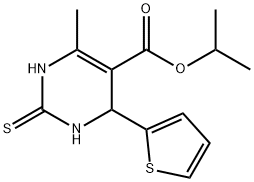 isopropyl 6-methyl-4-(thiophen-2-yl)-2-thioxo-1,2,3,4-tetrahydropyrimidine-5-carboxylate Struktur