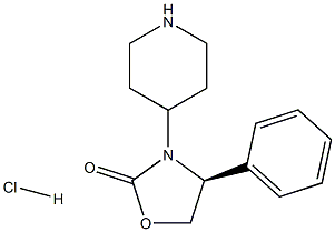 (S)-4-Phenyl-3-piperidin-4-yl-oxazolidin-2-one hydrochloride Struktur