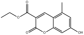 Ethyl 7-hydroxy-5-methyl-2-oxo-2H-chromene-3-carboxylate Struktur