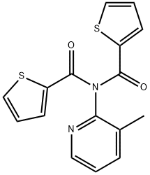 N-(3-methylpyridin-2-yl)-N-(thiophen-2-ylcarbonyl)thiophene-2-carboxamide Struktur